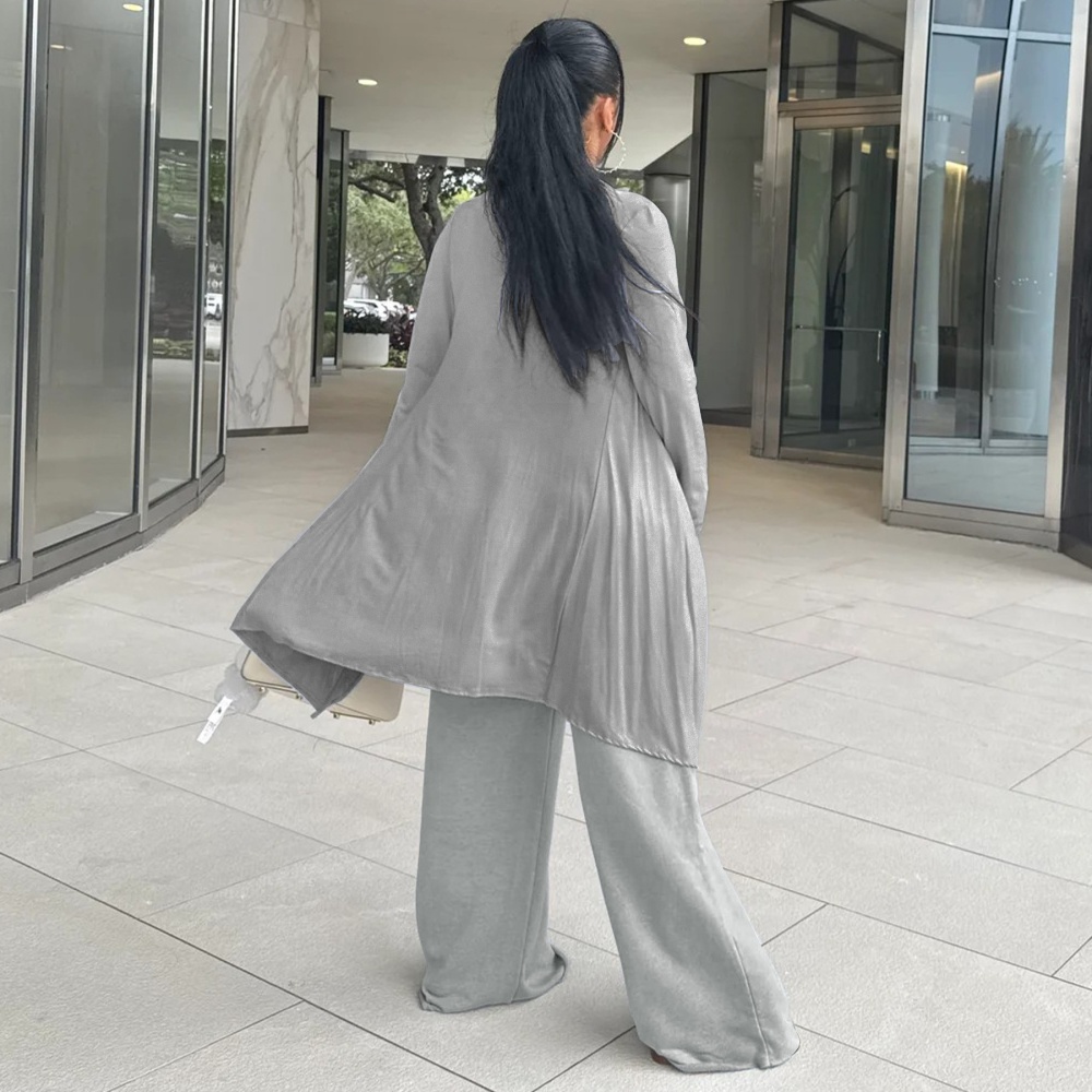 Long sleeve sexy tops European style coat 3pcs set for women