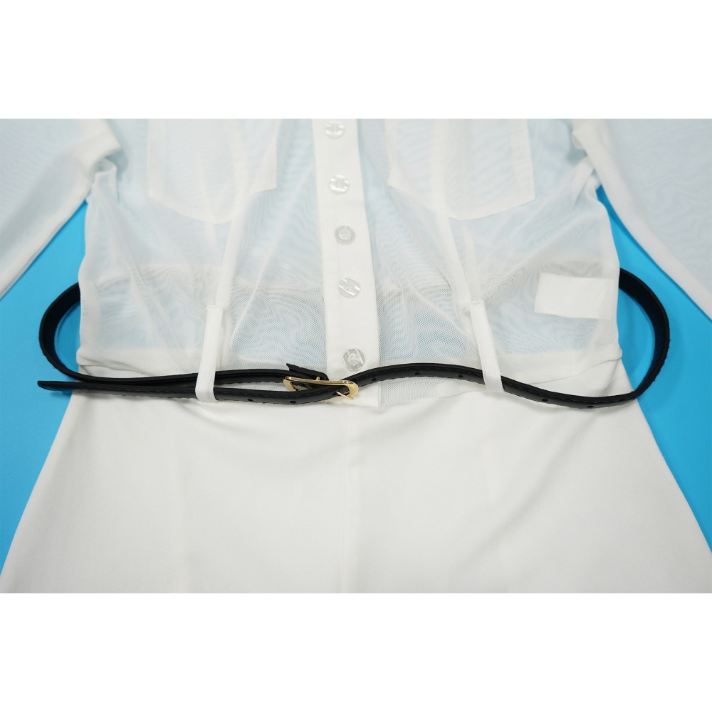 Long sleeve perspective jumpsuit nightclub pants