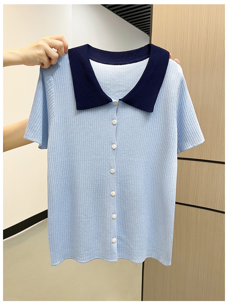 Autumn and winter short sleeve tops thick T-shirt