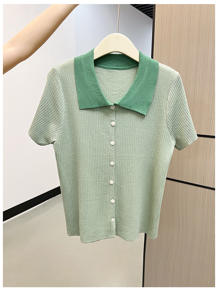 Autumn and winter short sleeve tops thick T-shirt
