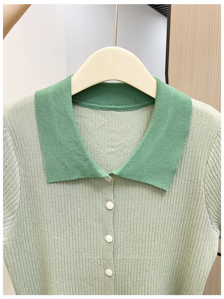 Autumn and winter short sleeve tops thick T-shirt