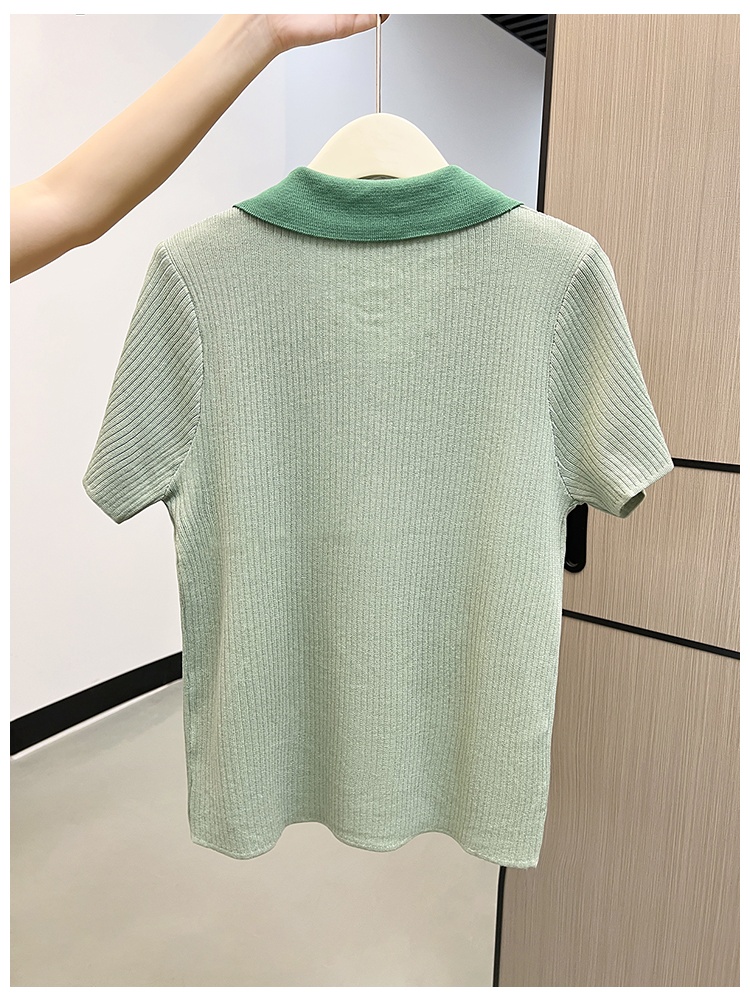 Autumn and winter short sleeve tops thick T-shirt