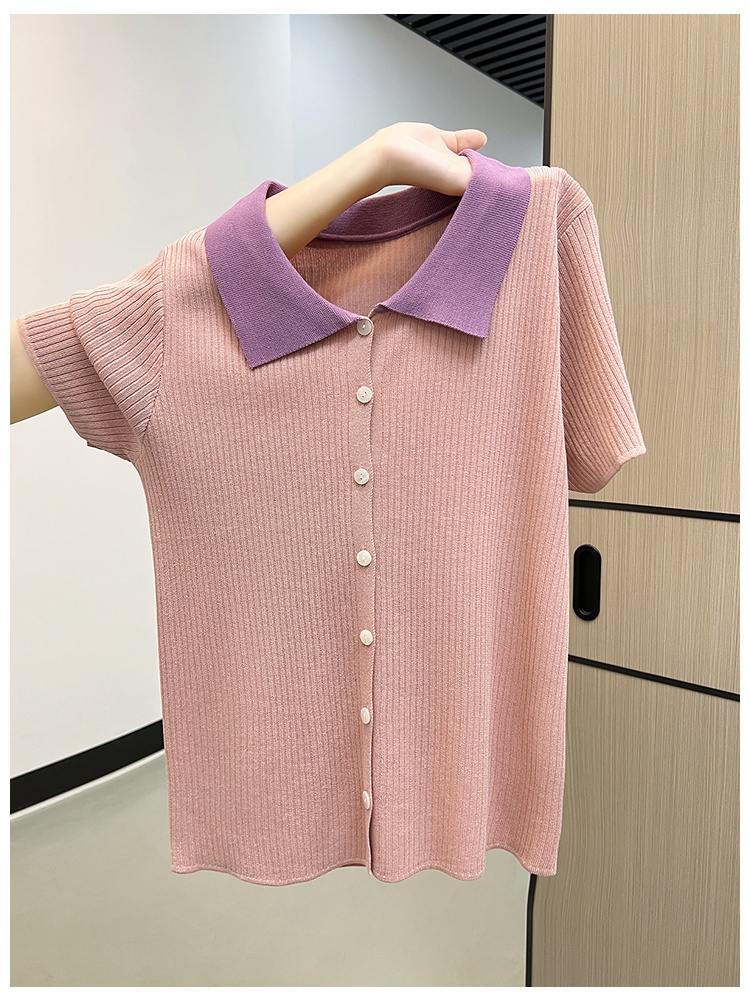 Autumn and winter short sleeve tops thick T-shirt