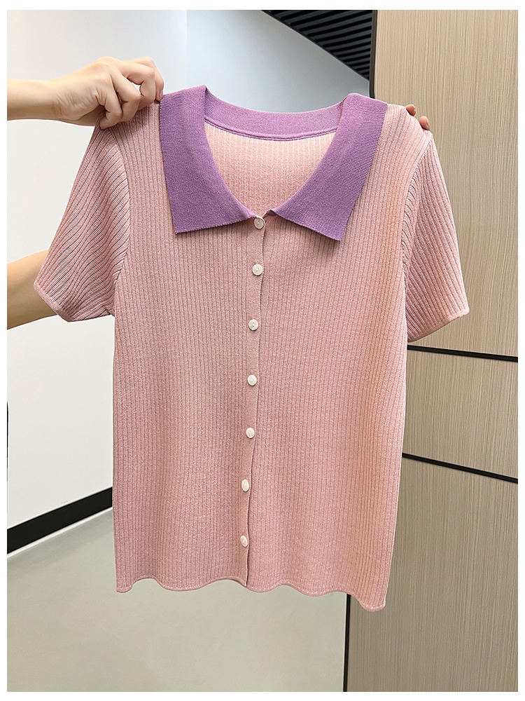 Autumn and winter short sleeve tops thick T-shirt