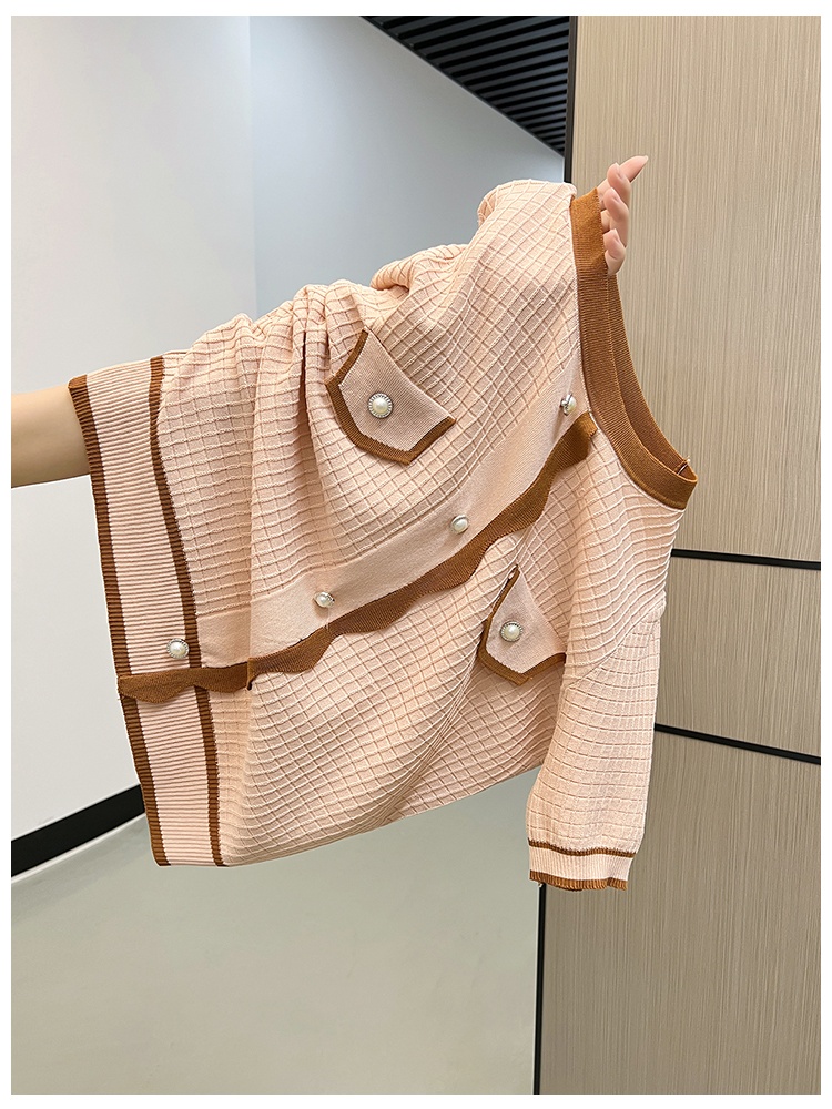 Short sleeve autumn and winter T-shirt knitted show young tops