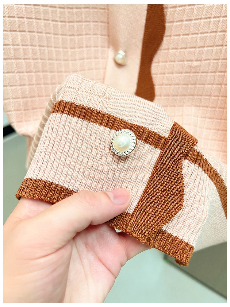 Short sleeve autumn and winter T-shirt knitted show young tops