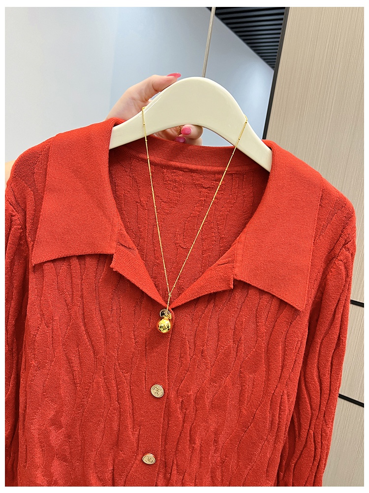 Retro knitted sweater autumn and winter cardigan