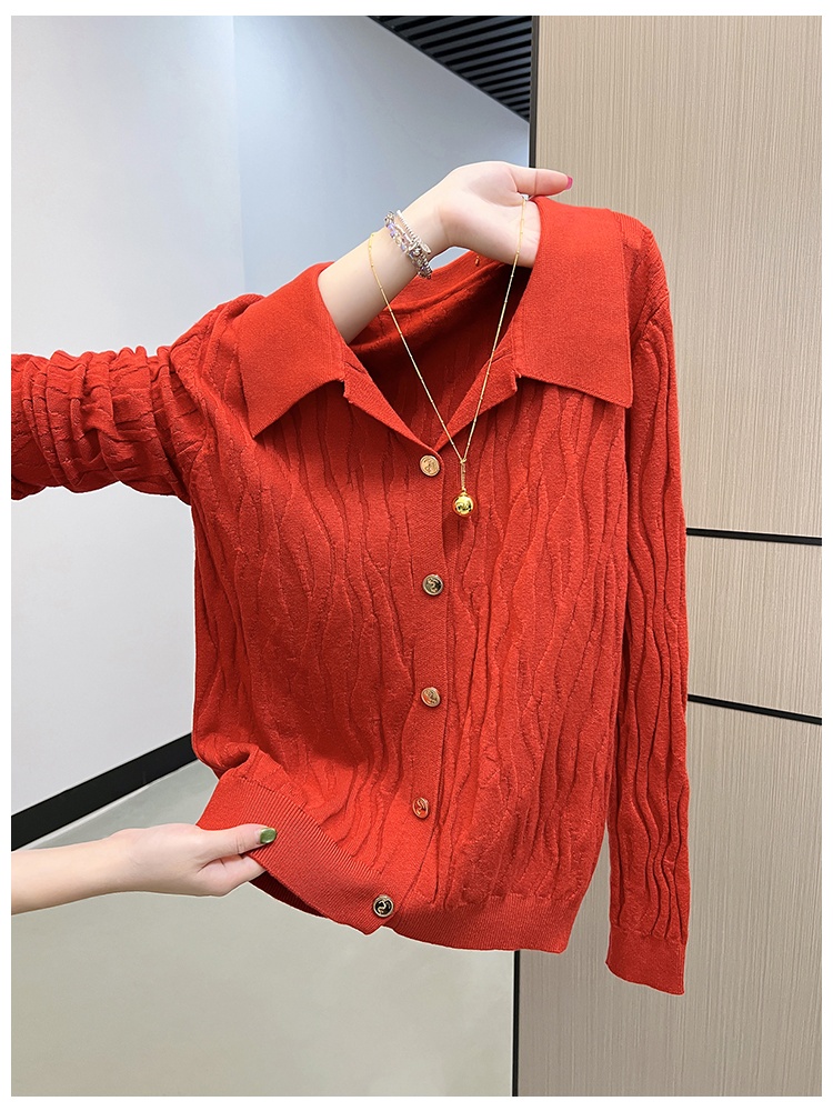 Retro knitted sweater autumn and winter cardigan