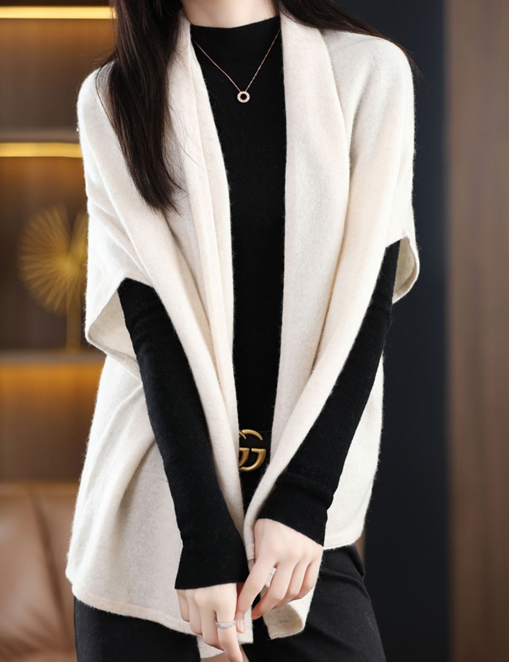 Korean style cardigan outside the ride smock for women