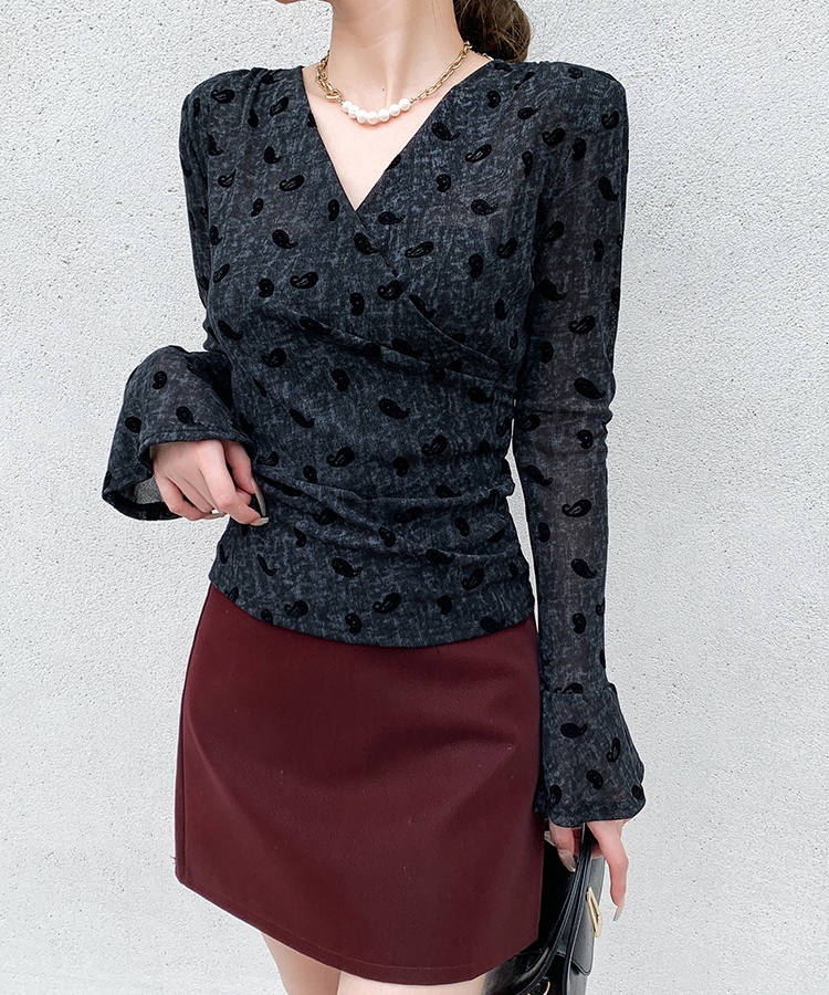 Bottoming Western style tops fashion small shirt for women