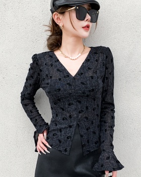 Gauze T-shirt Western style small shirt for women