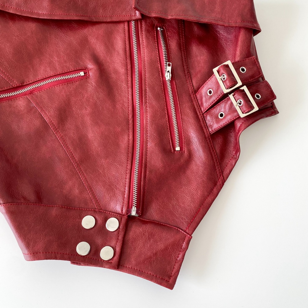 Spicegirl retro tops zip irregular vest for women