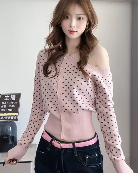 Slim knitted Korean style cardigan for women