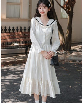 Lace art long dress temperament embroidery dress for women