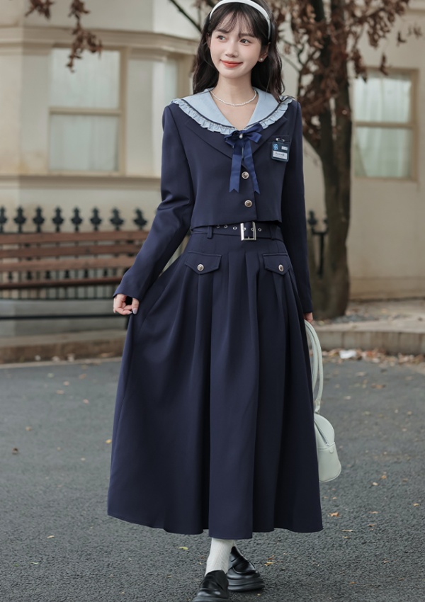 Sweet tender shirt France style retro tops 3pcs set