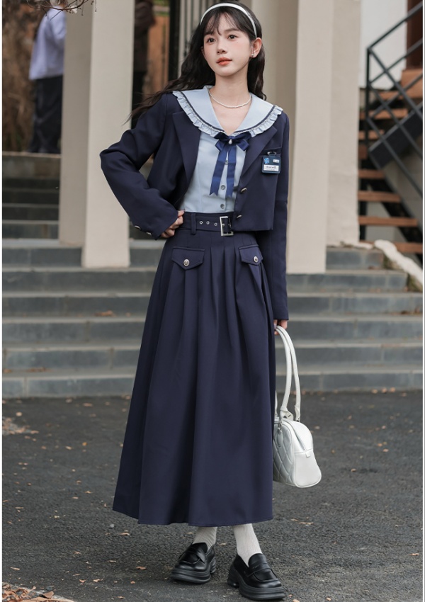Sweet tender shirt France style retro tops 3pcs set