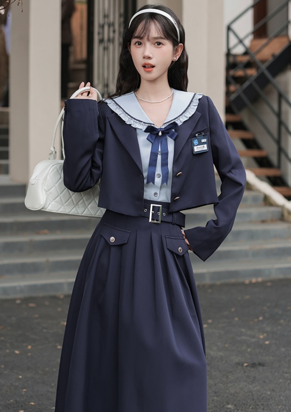 Sweet tender shirt France style retro tops 3pcs set