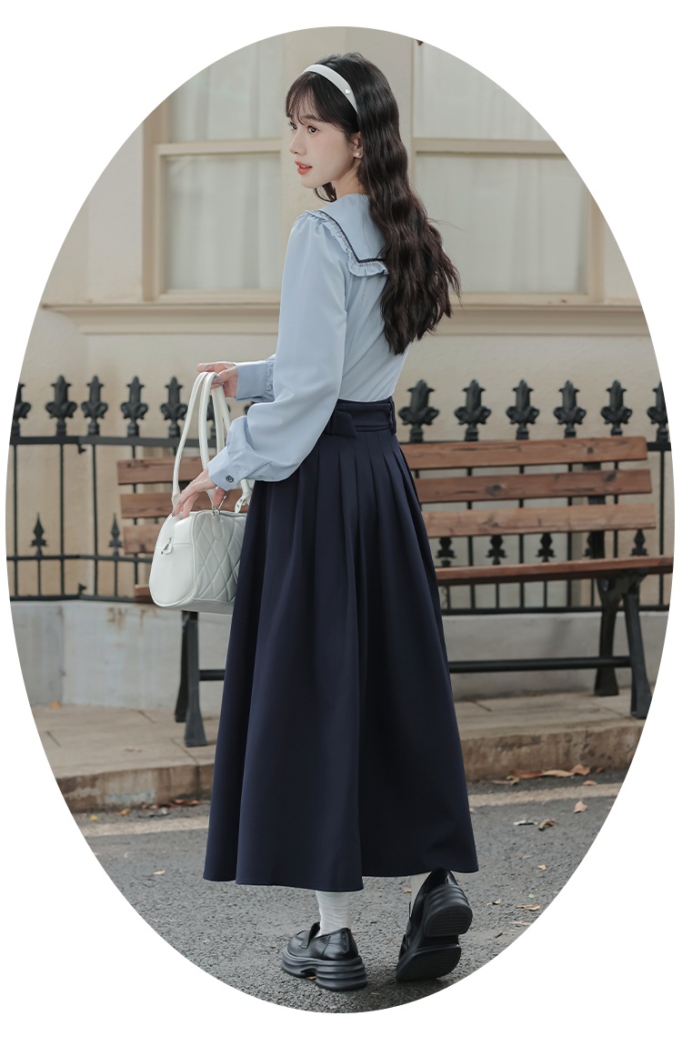 Sweet tender shirt France style retro tops 3pcs set