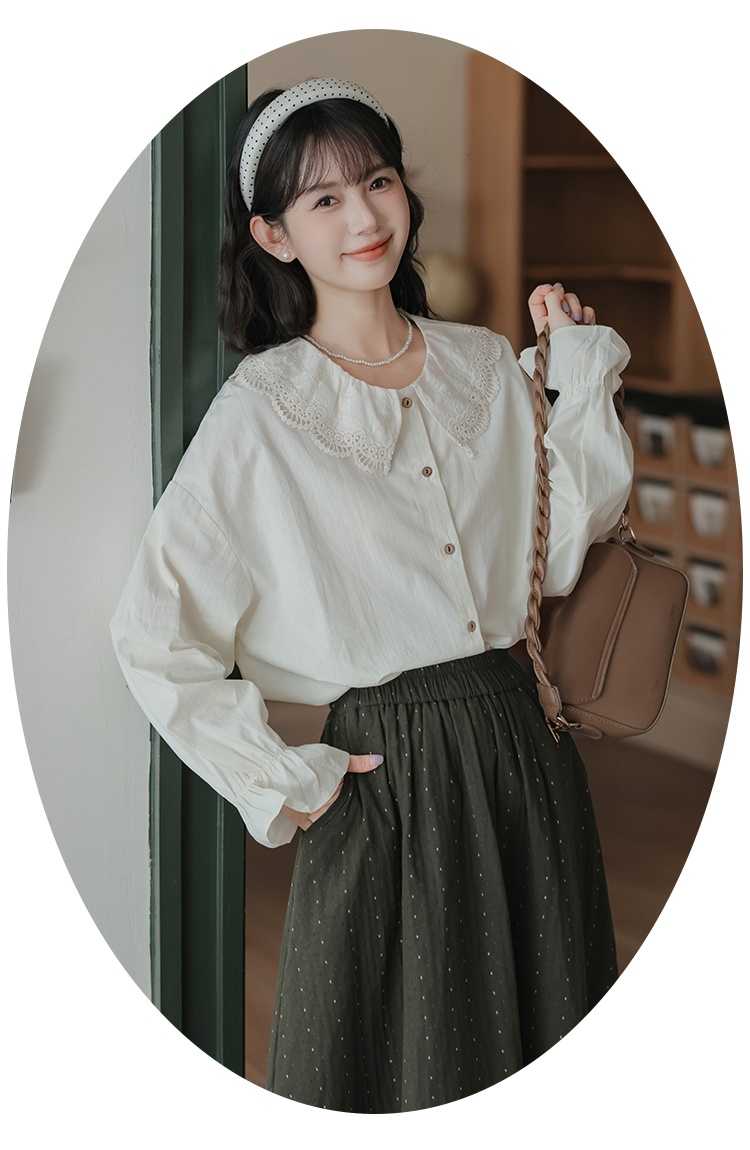 Autumn lace short skirt art slim waistcoat 3pcs set