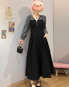 Slim Cover belly large yard dress A-line long hoodie