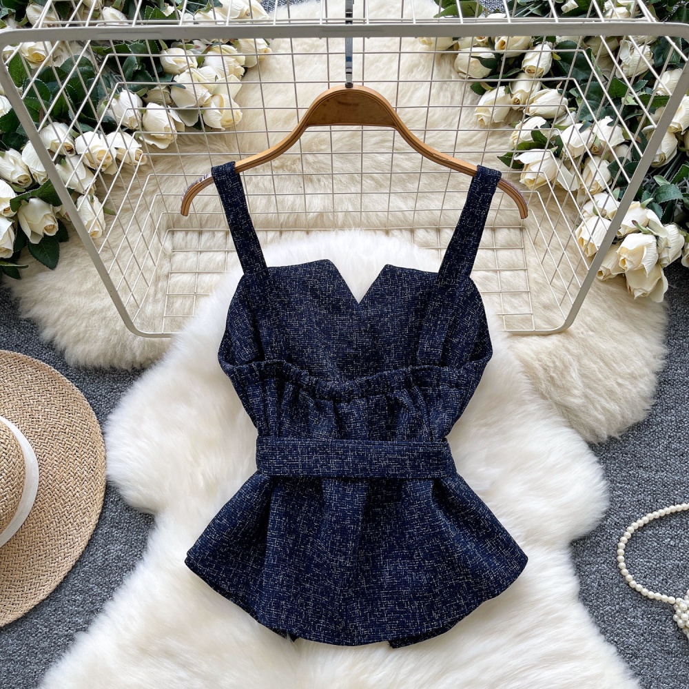 Sling autumn vest wears outside business suit for women