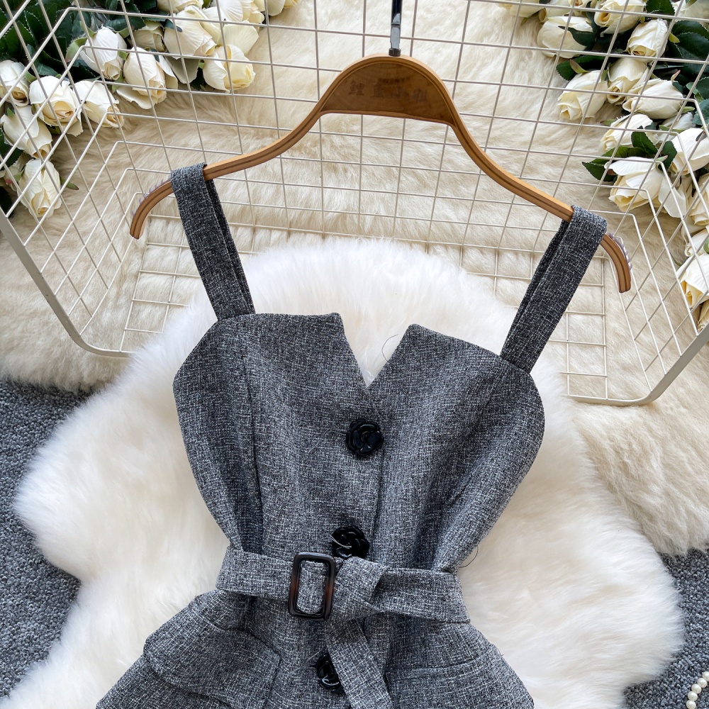 Sling autumn vest wears outside business suit for women