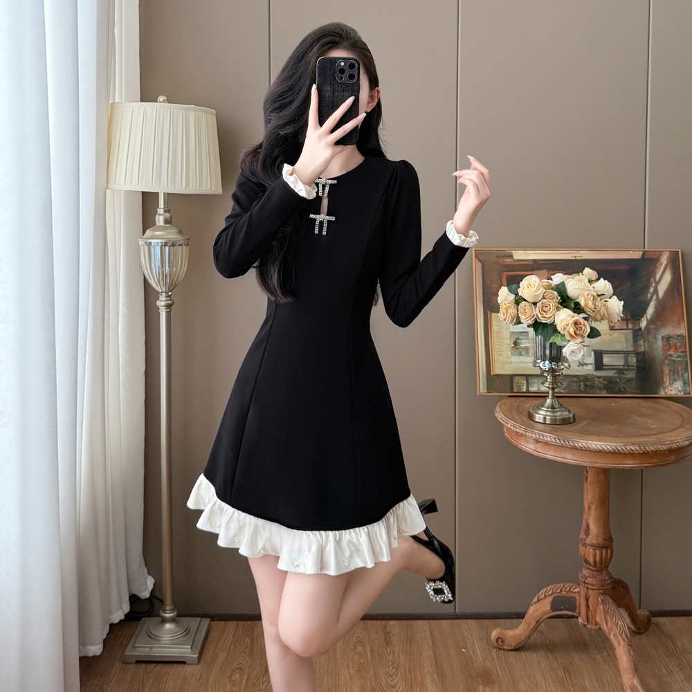 Rhinestone bow dress splice autumn and winter brooch