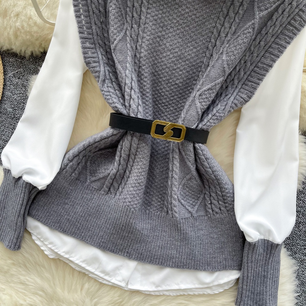 Sleeveless vest twist waistcoat 2pcs set