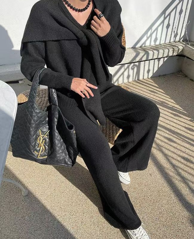 Show young long pants sweater 3pcs set