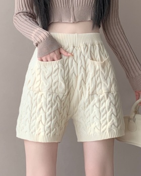 Twist Casual wears outside shorts thick high waist sweater