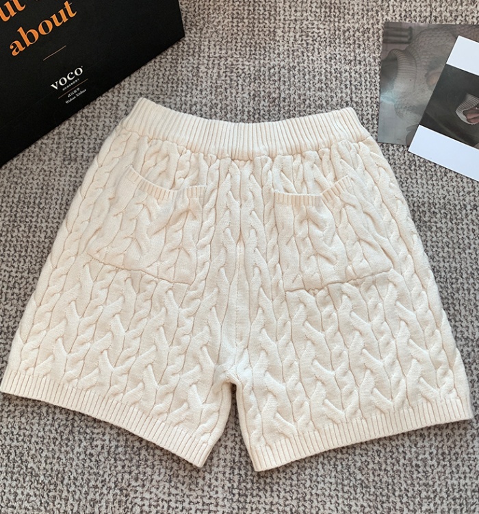 Twist Casual wears outside shorts thick high waist sweater