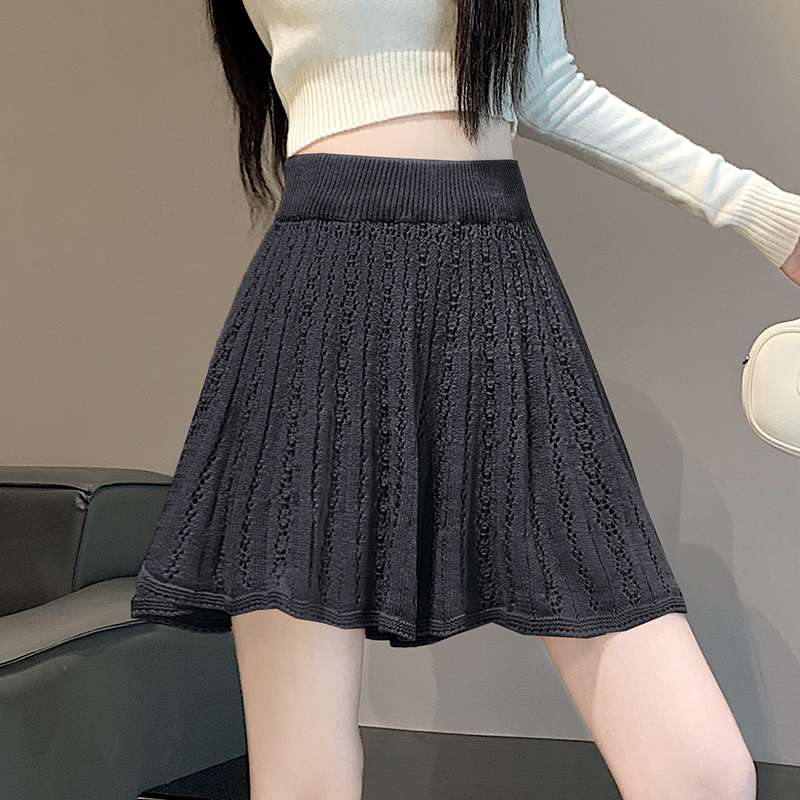 Autumn and winter all-match A-line skirt for women