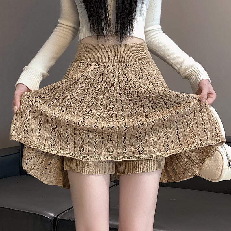 Autumn and winter all-match A-line skirt for women