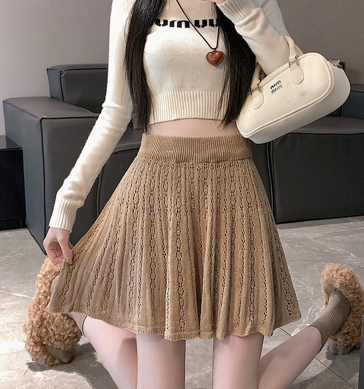 Autumn and winter all-match A-line skirt for women