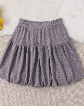 Autumn skirt high waist puff skirt for women