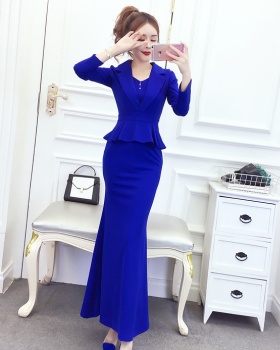 Autumn and winter formal dress package hip long dress
