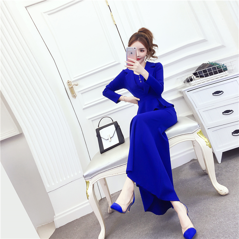 Autumn and winter formal dress package hip long dress