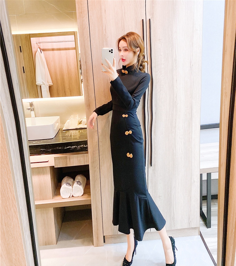 Package hip Western style cheongsam fashion formal dress