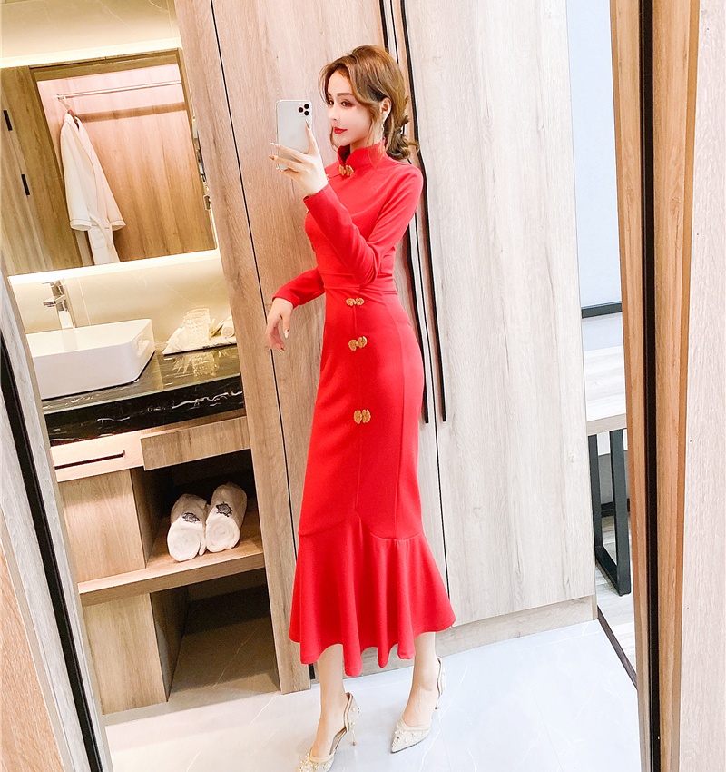 Package hip Western style cheongsam fashion formal dress