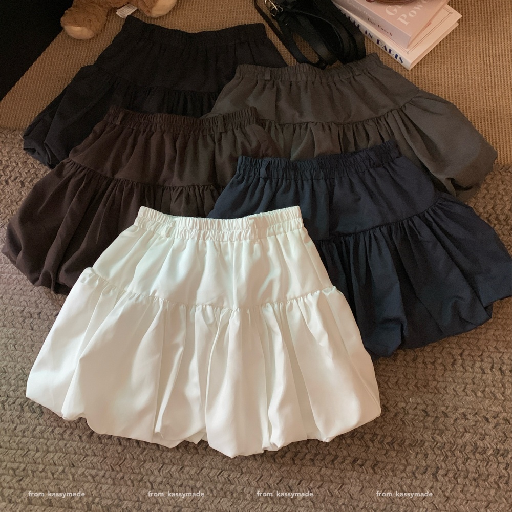 Suede with belt autumn retro bud skirt for women