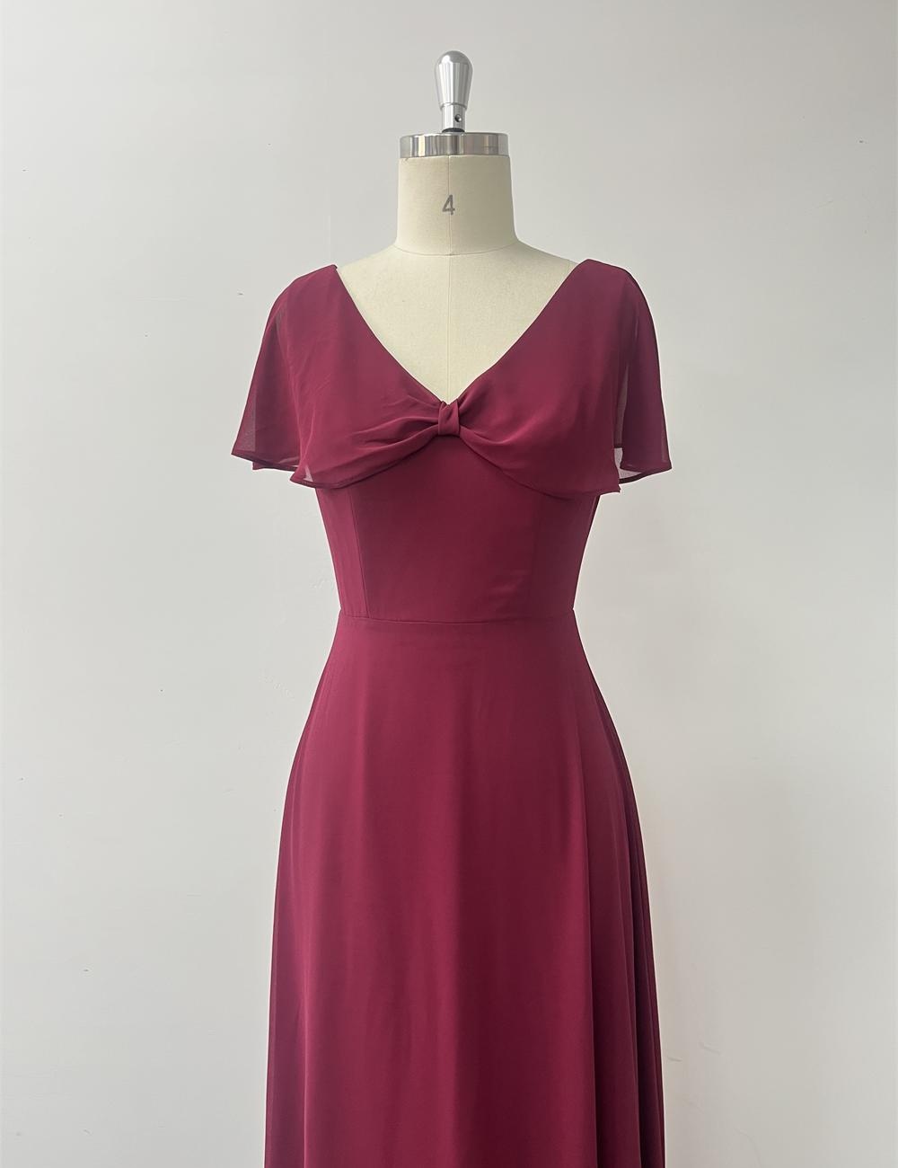 Bow big skirt shawl back zipper evening dress for women