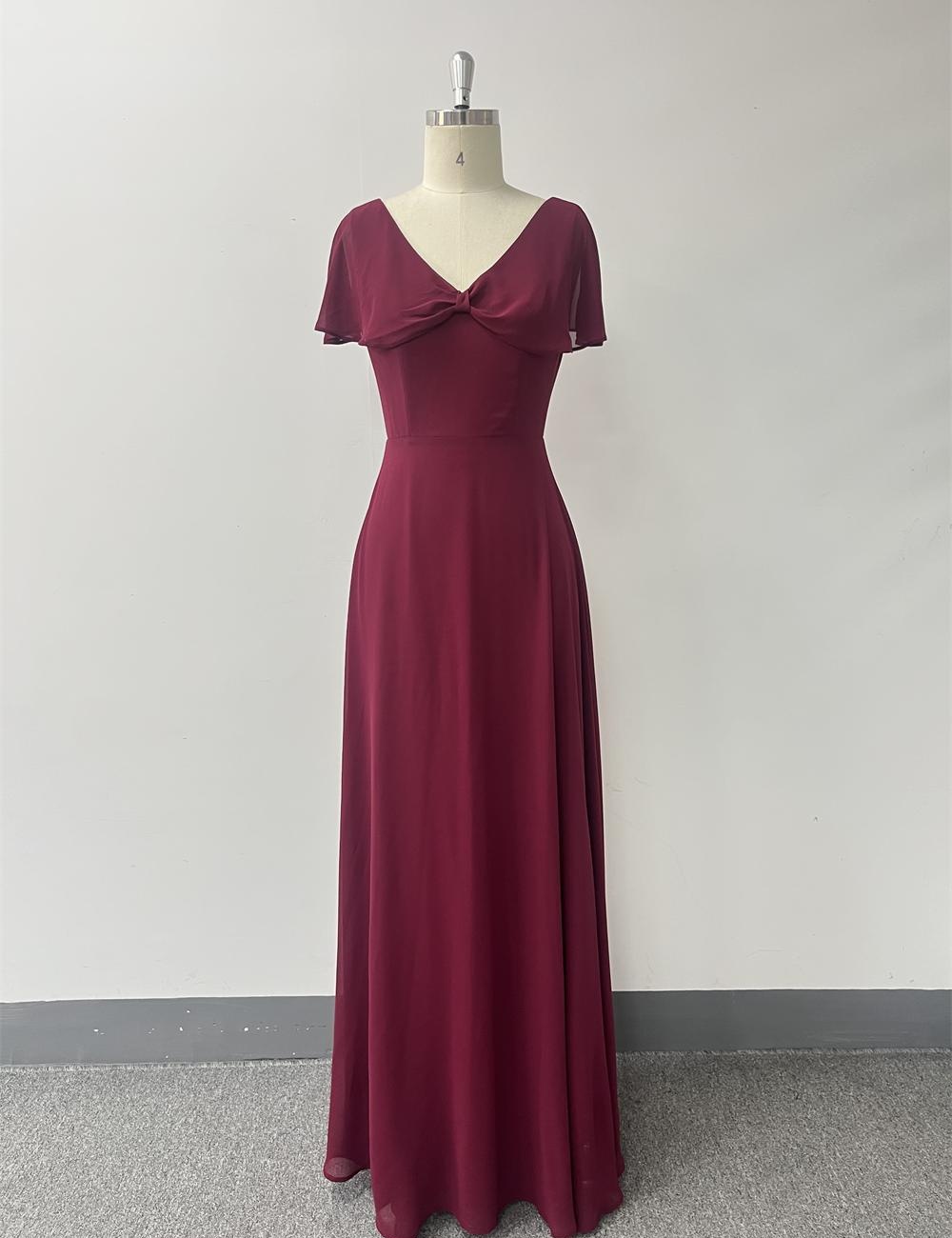 Bow big skirt shawl back zipper evening dress for women
