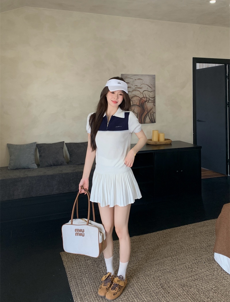 Temperament France style splice fashion sweater