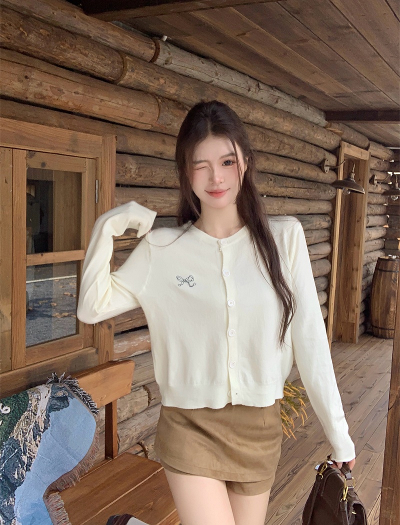Bow autumn and winter tops all-match single-breasted coat