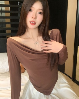 Irregular bottoming shirt niche T-shirt for women