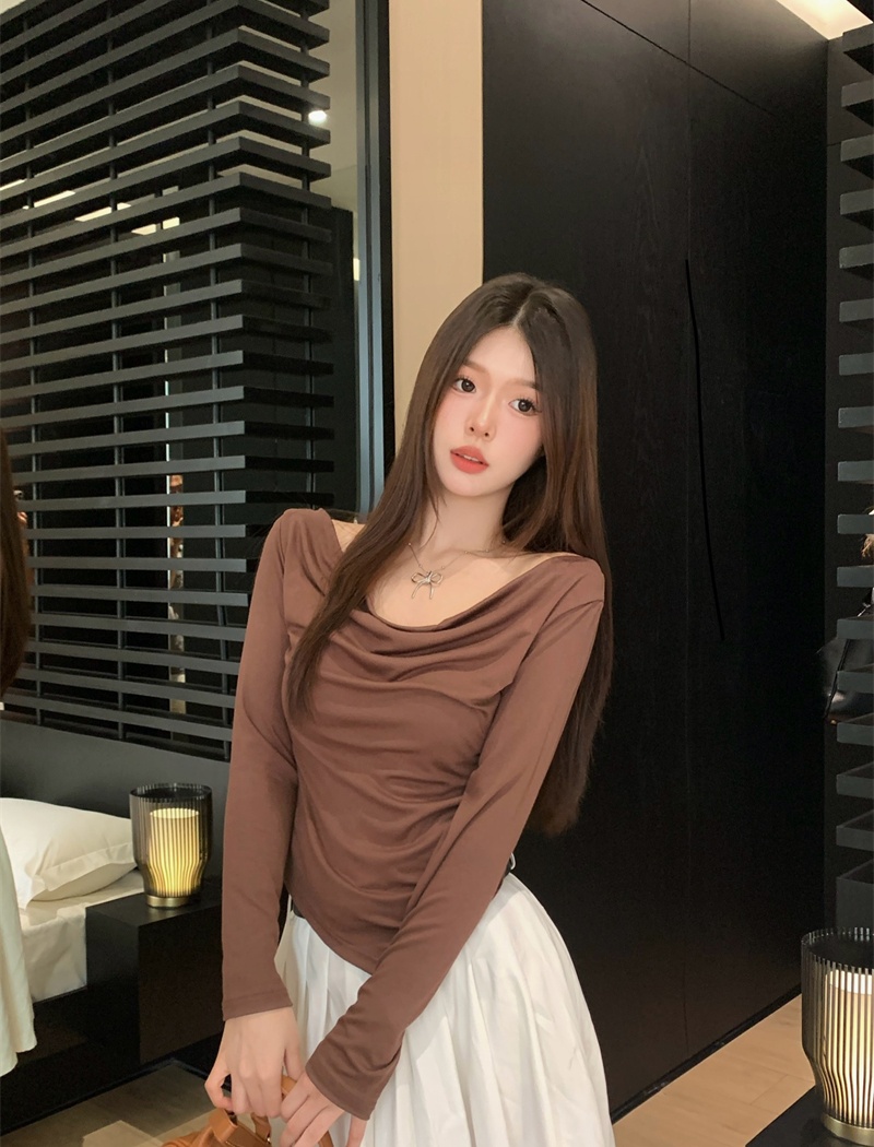 Irregular bottoming shirt niche T-shirt for women