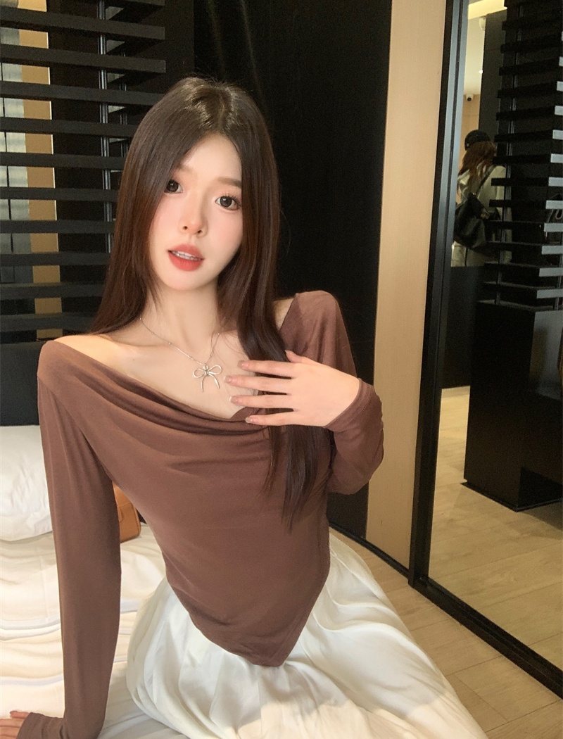 Irregular bottoming shirt niche T-shirt for women