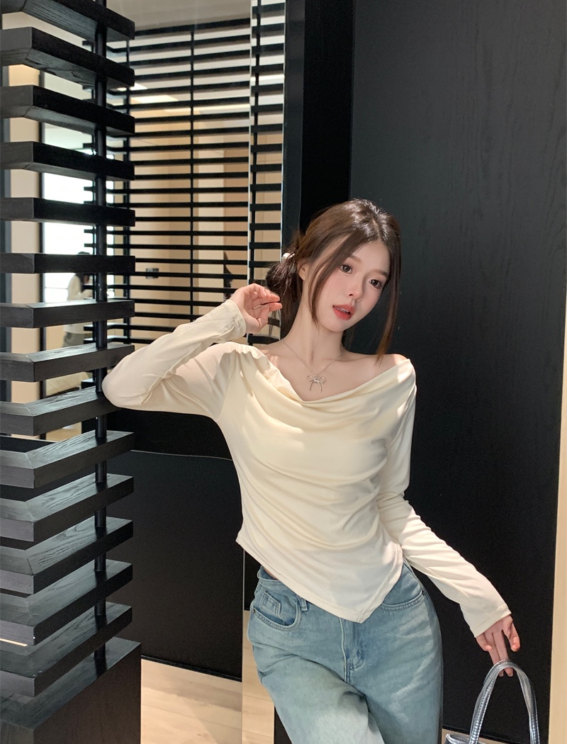 Irregular bottoming shirt niche T-shirt for women