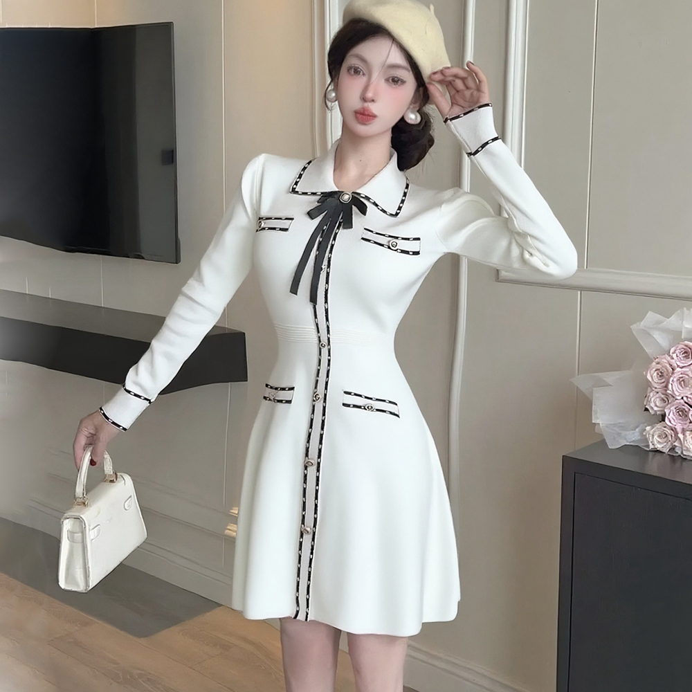 Knitted dress autumn and winter sweater for women