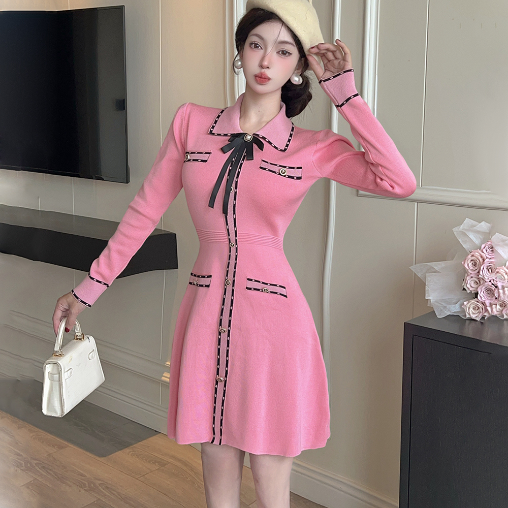 Knitted dress autumn and winter sweater for women
